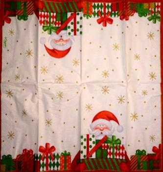 NW-230 Weihnachtsmann - 4-lagig - Caspari - Taschentuch